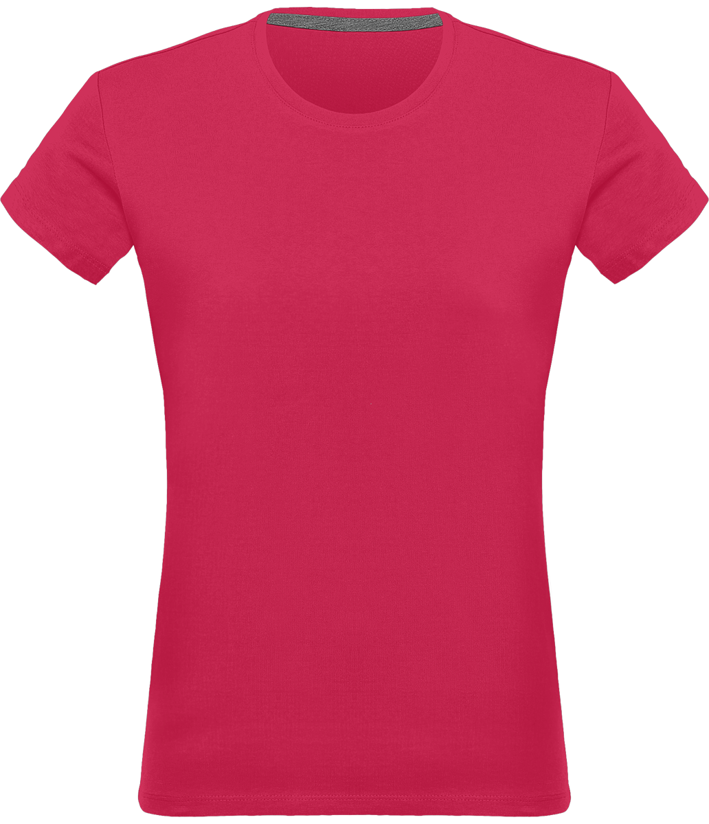 T-Shirt Basique Femme | 100% Coton Jersey Fuchsia