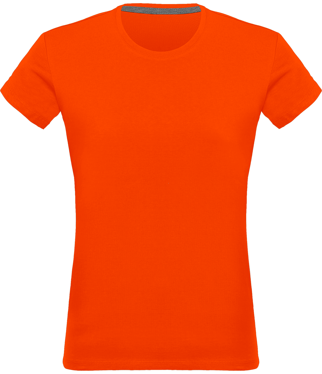 Camiseta Cuello Redondo Manga Corta Mujer 140 Gr Orange