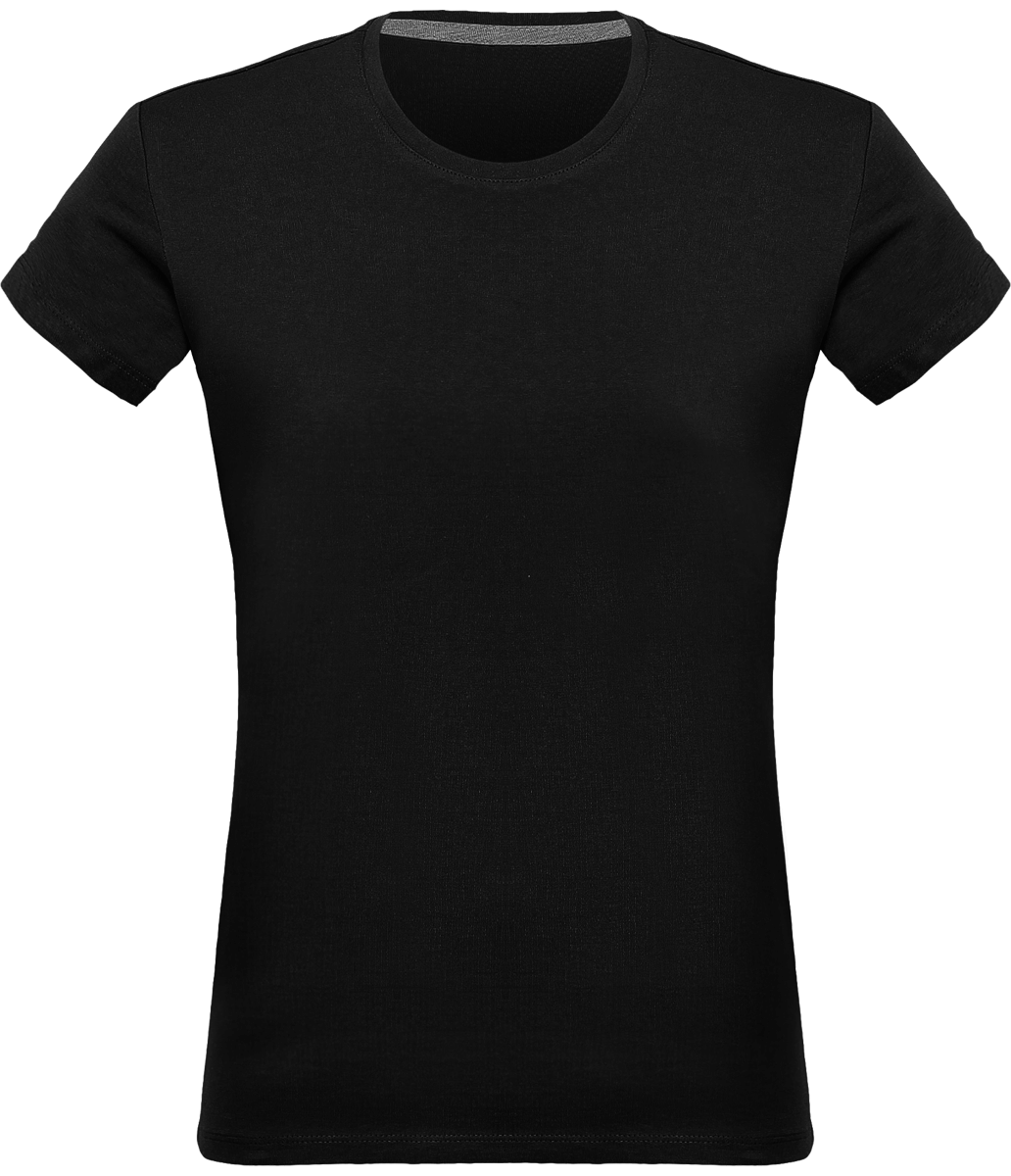 Camiseta Cuello Redondo Manga Corta Mujer 140 Gr Black