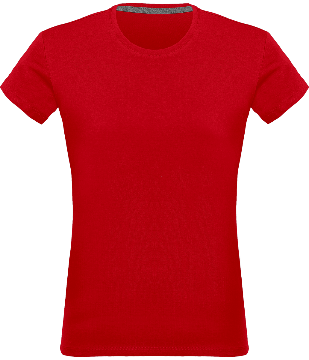 Camiseta Cuello Redondo Manga Corta Mujer 140 Gr Red