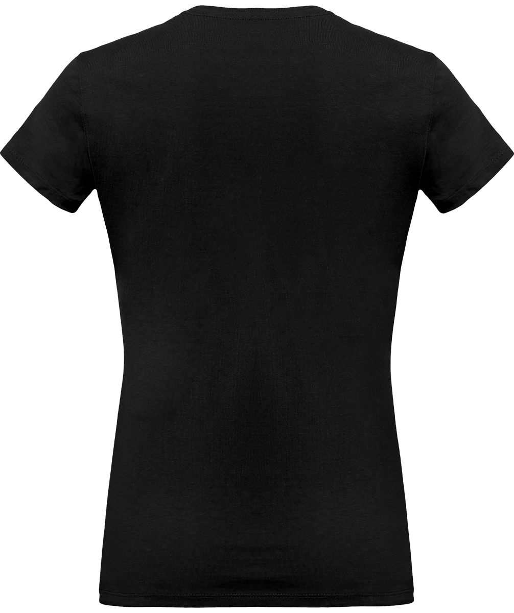 T shirt col rond manches courtes femme 140 gr dos Black