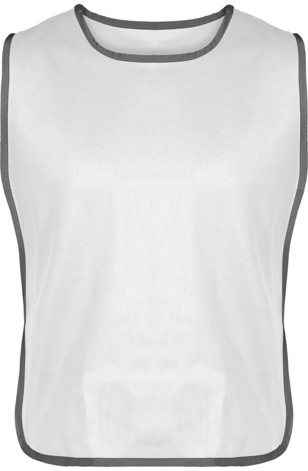 Chasuble a bordure reflechissante face White