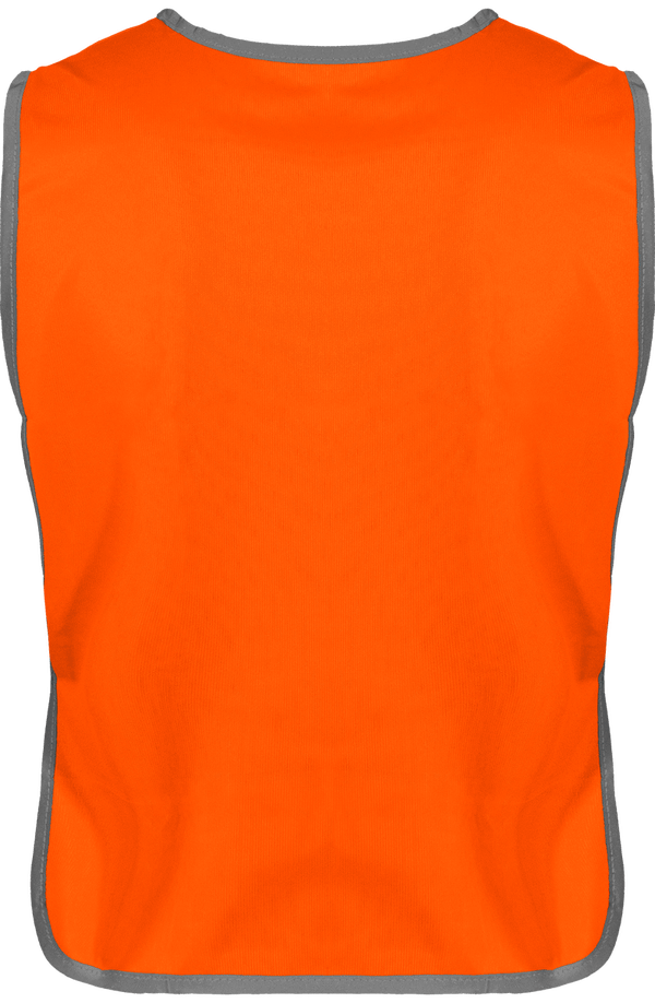 Chasuble a bordure reflechissante dos Hi Vis Orange