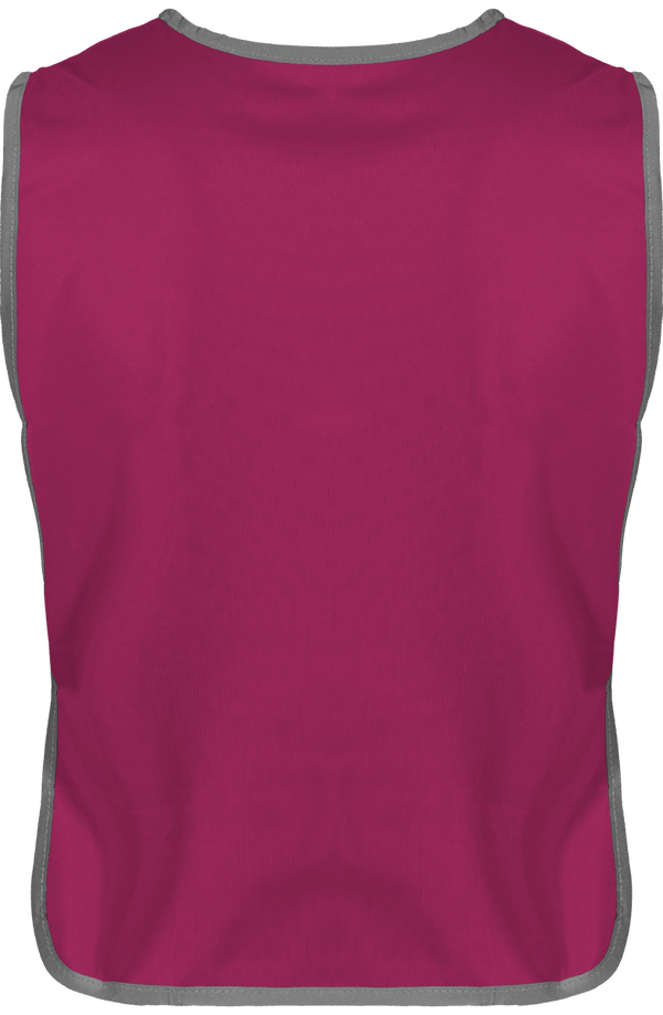 Chasuble a bordure reflechissante dos Raspberry