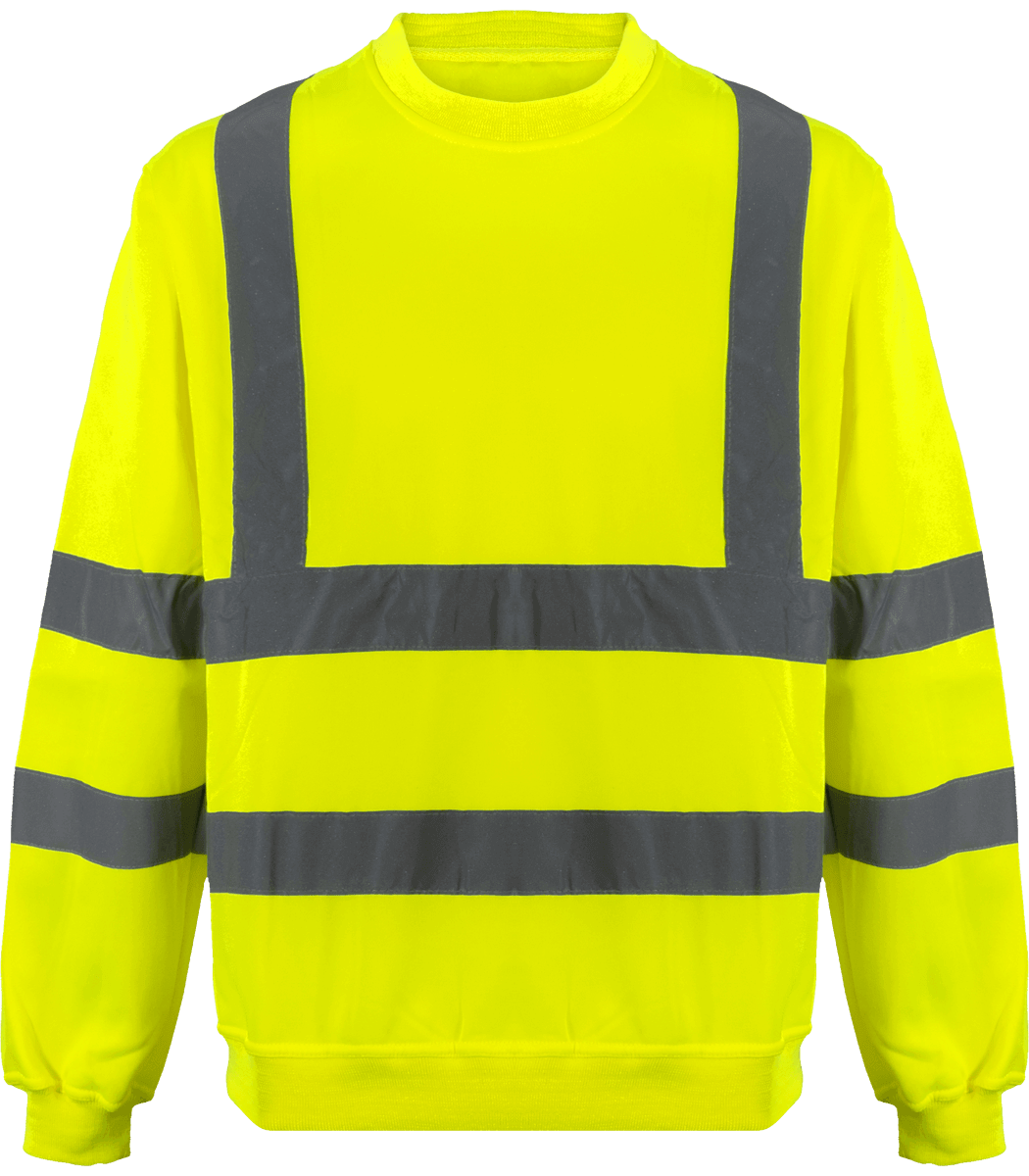 Sweat-Shirt Haute Visibilité | Broderie Et Impression Hi Vis Yellow