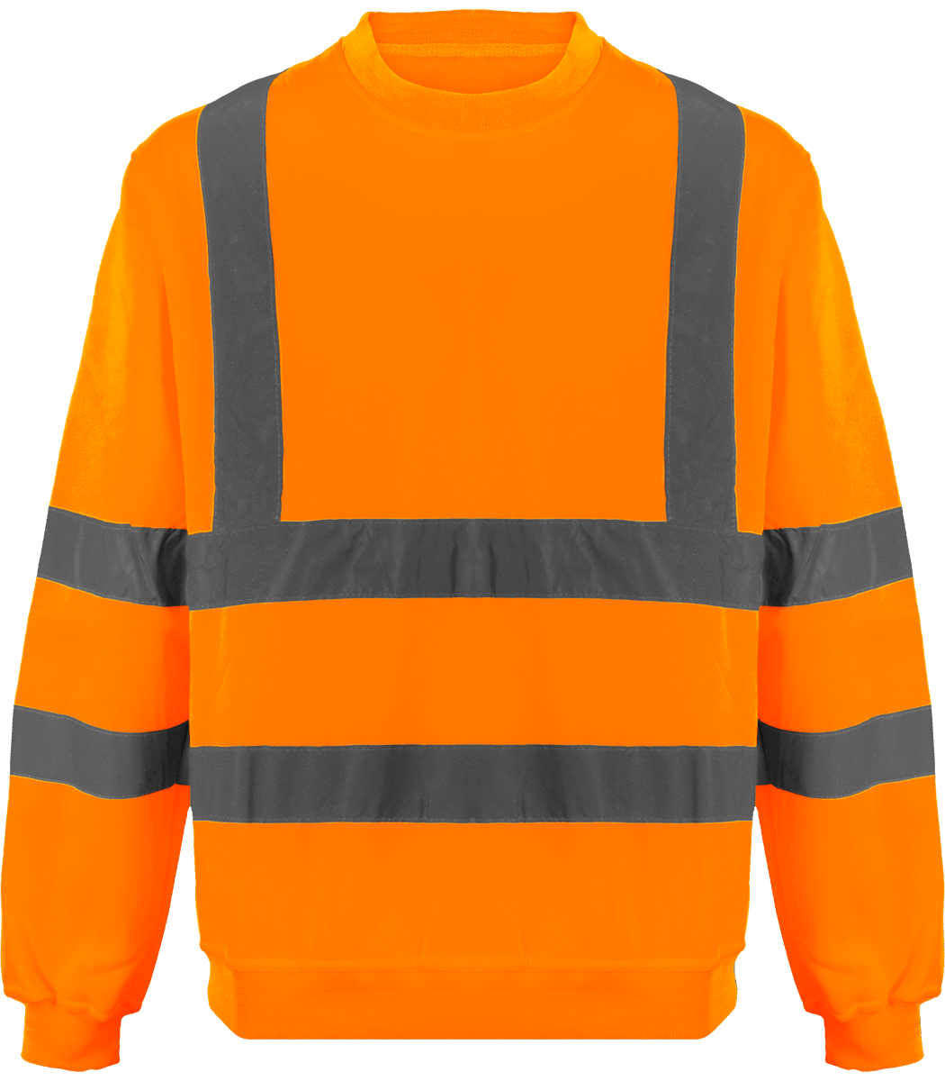 Sweat-Shirt Haute Visibilité | Broderie Et Impression Hi Vis Orange