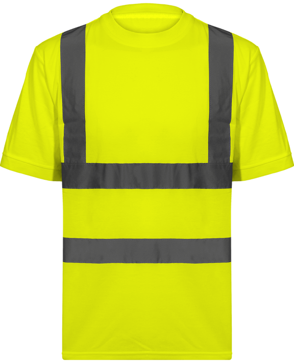 Tee shirt manches courtes hautes visibilite face Hi Vis Yellow