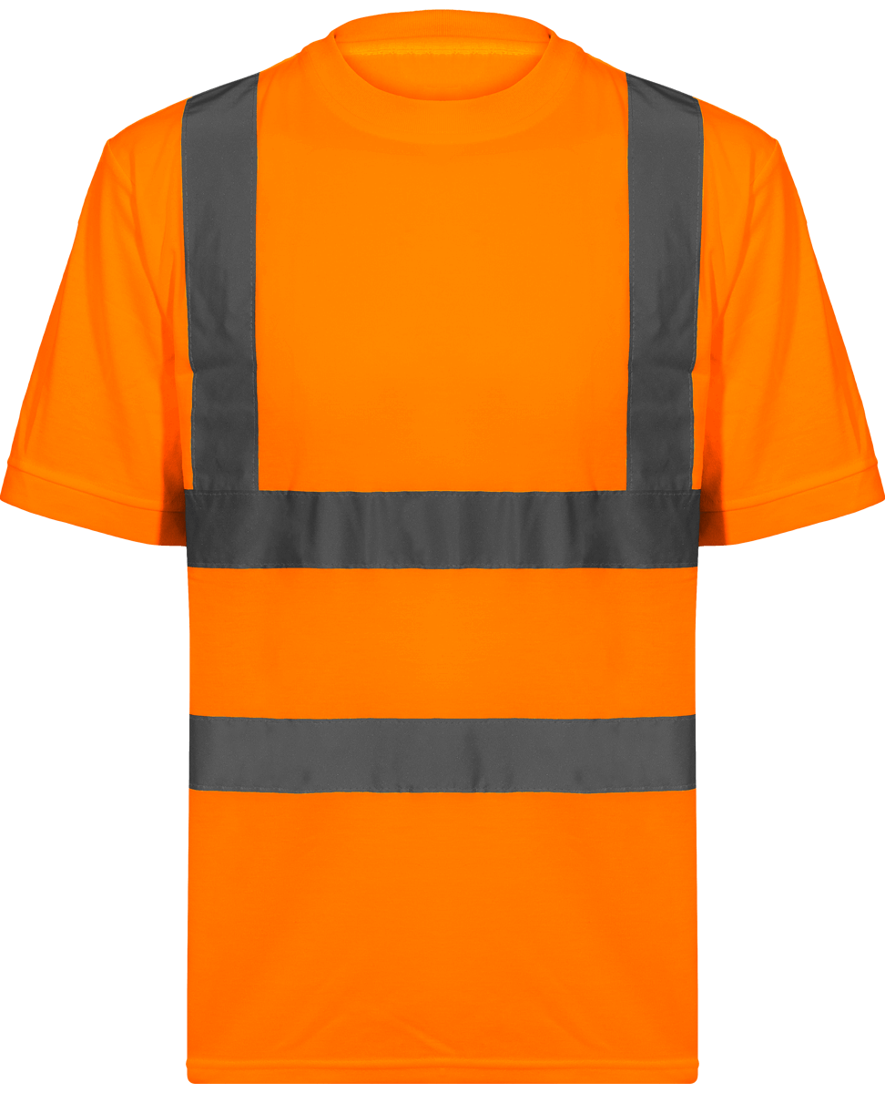 Tee-Shirt Réfléchissant Haute Visibilité | Broderie Et Impression Hi Vis Orange