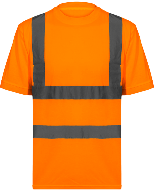 Tee-Shirt Réfléchissant Haute Visibilité | Broderie Et Impression Hi Vis Orange