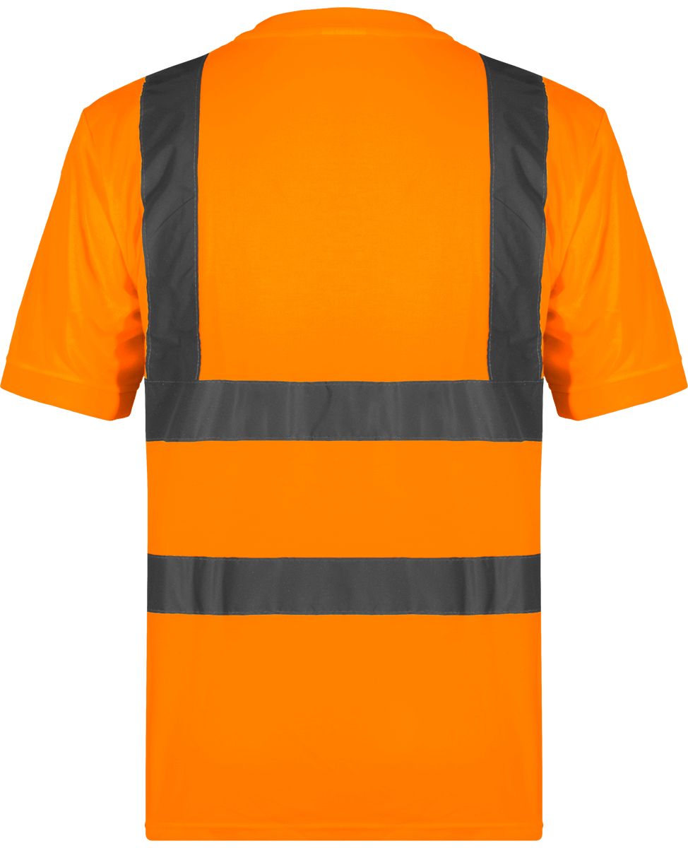 Tee shirt manches courtes hautes visibilite dos Hi Vis Orange