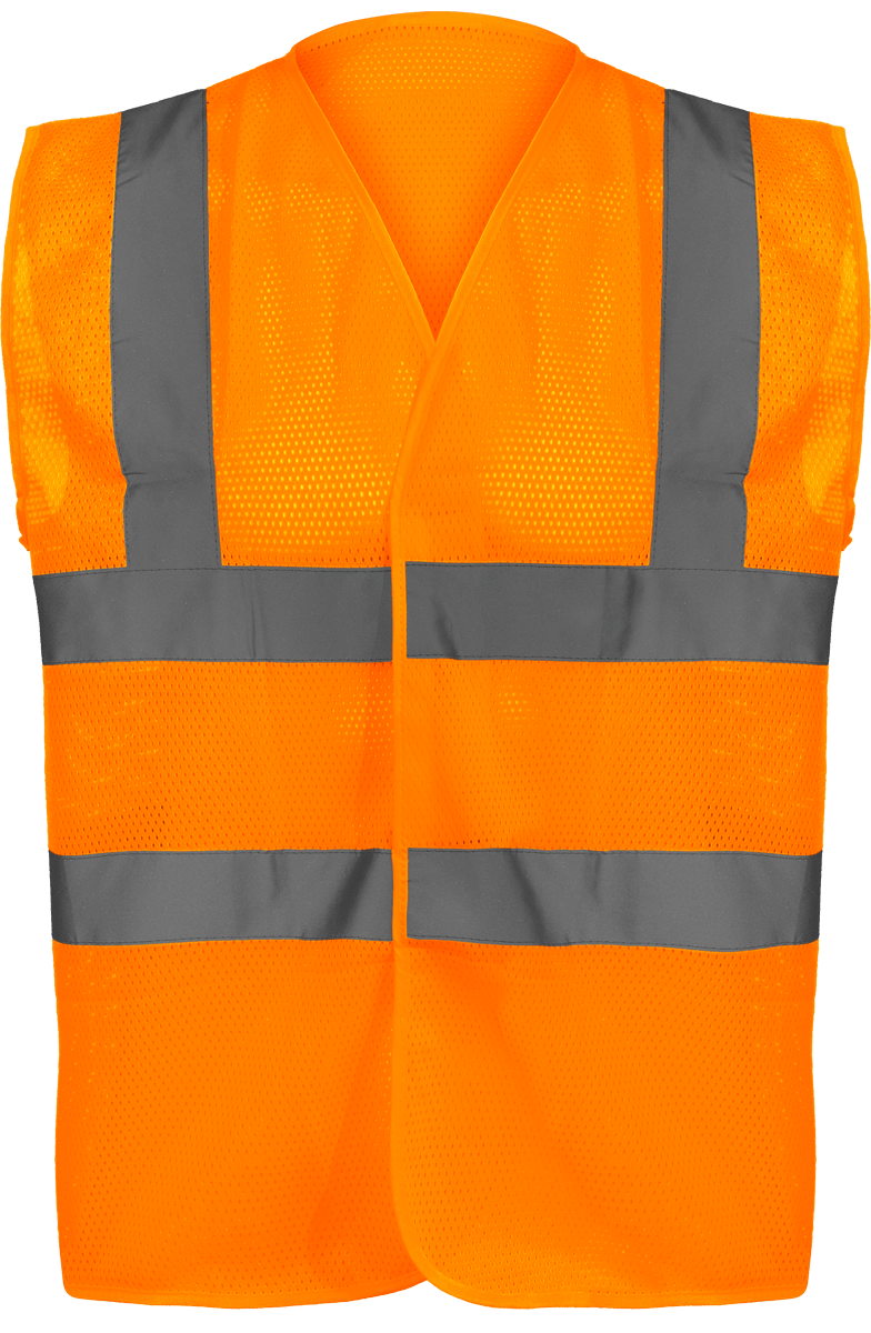 Gilet Haute Sécurité | Impression Et Broderie  Hi Vis Orange