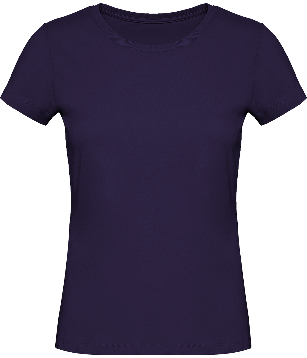 T-Shirt Basique Femme | Col Rond 140G | Broderie Et Impression  Urban Purple