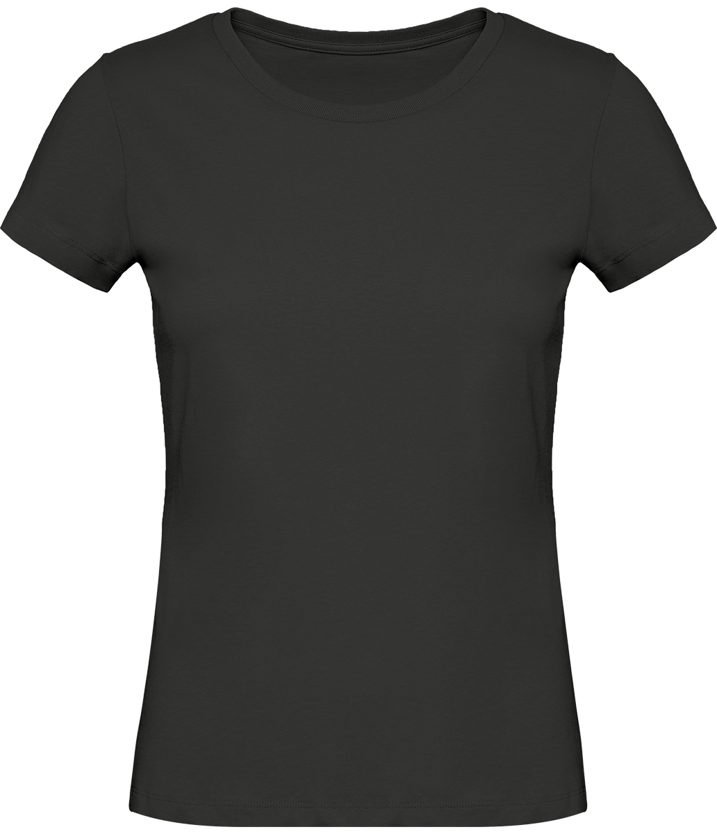 T-Shirt Basique Femme | Col Rond 140G | Broderie Et Impression  Dark Grey