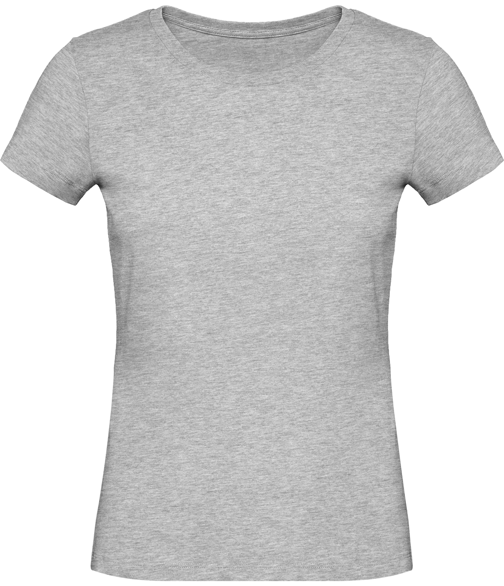 T-Shirt Basique Femme | Col Rond 140G | Broderie Et Impression  Sport Grey