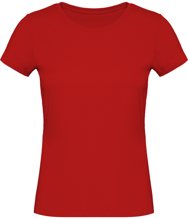 Bio Damen T-Shirt | Bestickt Und Bedruckt Fire Red