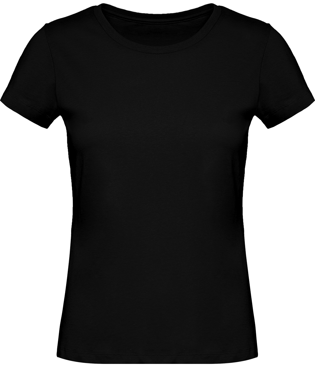Tee-Shirt Femme Bio | Brodé Et Imprimé  Black