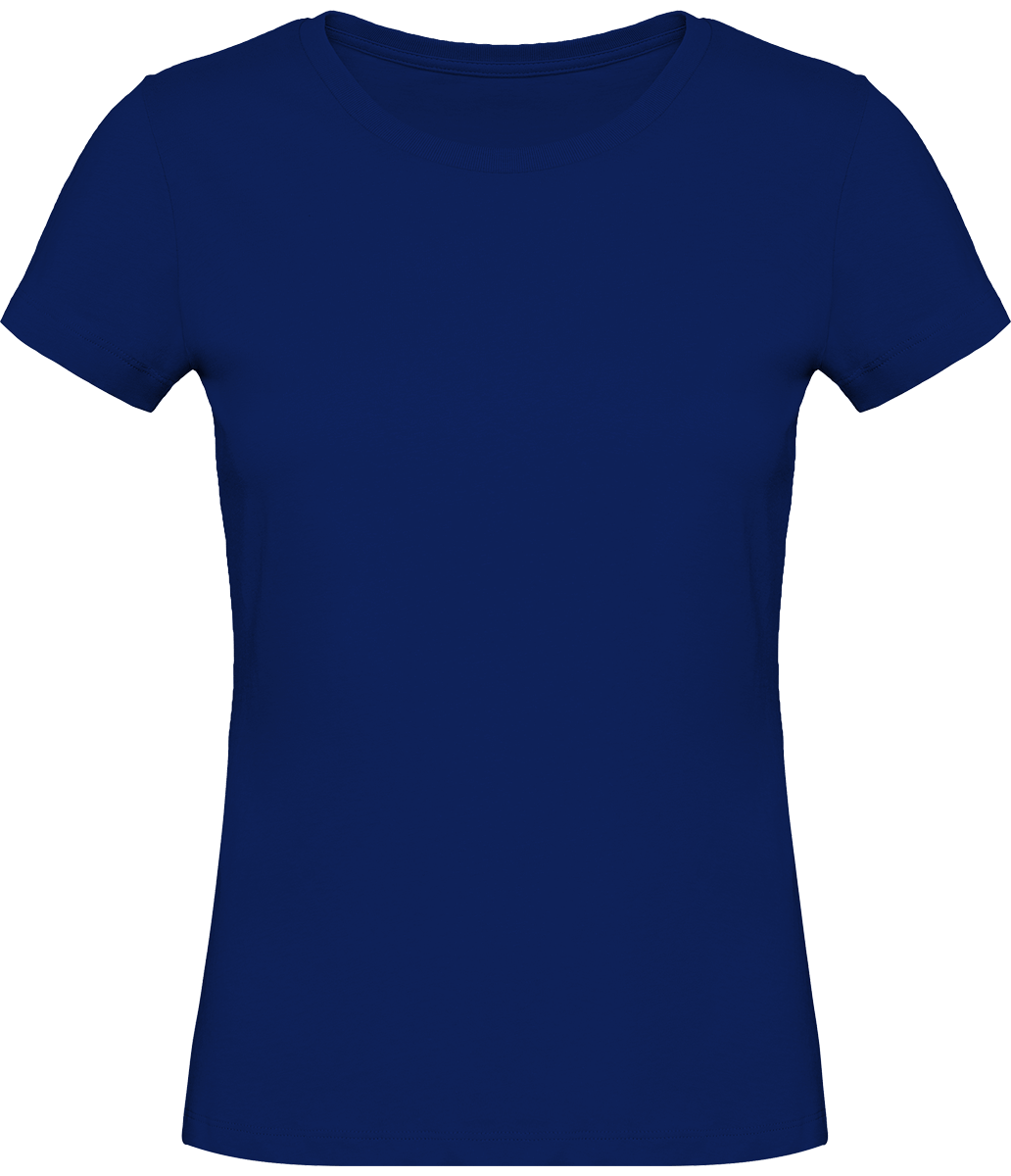 Tee-Shirt Femme Bio | Brodé Et Imprimé  Cobalt Blue