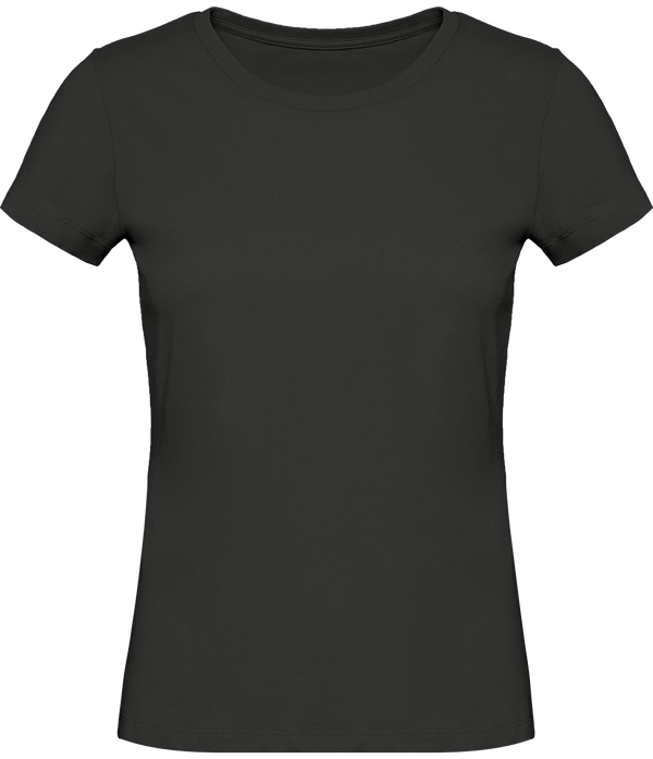 Bio Damen T-Shirt | Bestickt Und Bedruckt Dark Grey