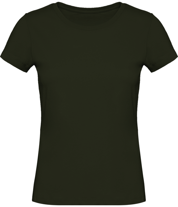 Bio Damen T-Shirt | Bestickt Und Bedruckt Urban Khaki