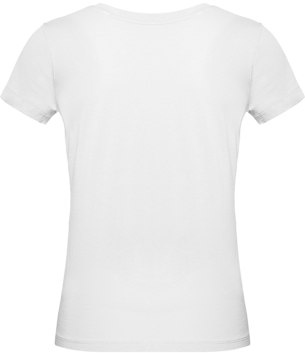 Tee shirt bio femme inspire plus dos White