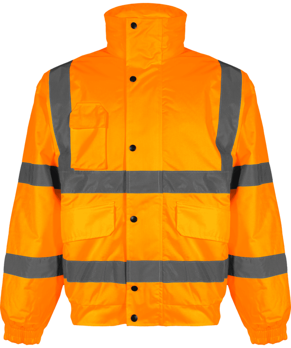 High-Vis Arbeitsjacke | Stickerei Und Druck | Tunetoo Hi Vis Orange