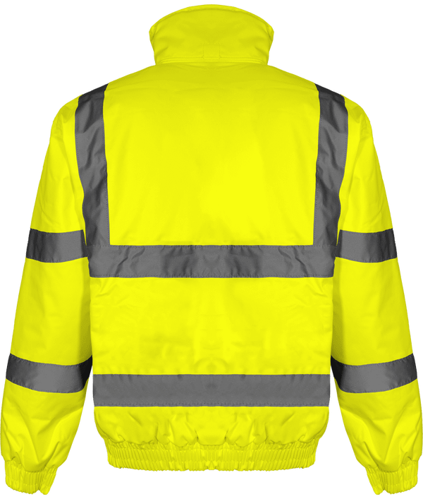 Blouson haute visibilite dos Hi Vis Yellow