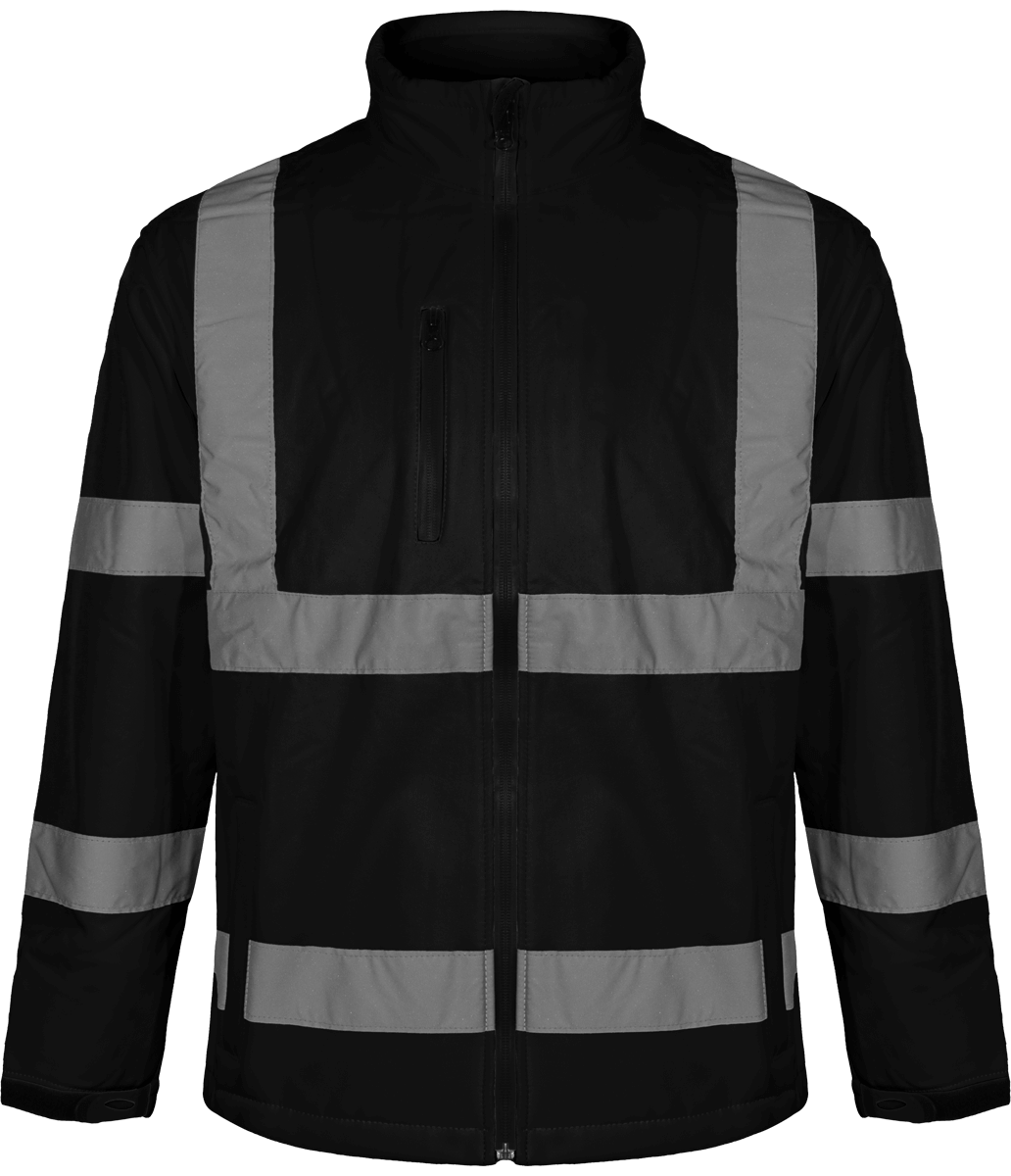 Veste Softshell Haute Visibilité | Broderie Et Impression Black