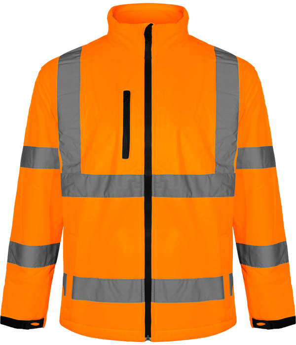 High-Vis Softshell Jacke | Stickerei Und Druck Hi Vis Orange