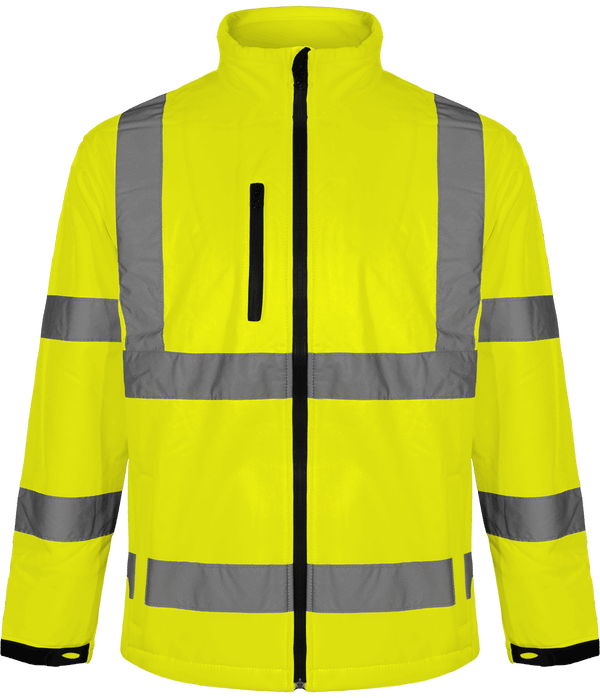 Veste Softshell Haute Visibilité | Broderie Et Impression Hi Vis Yellow