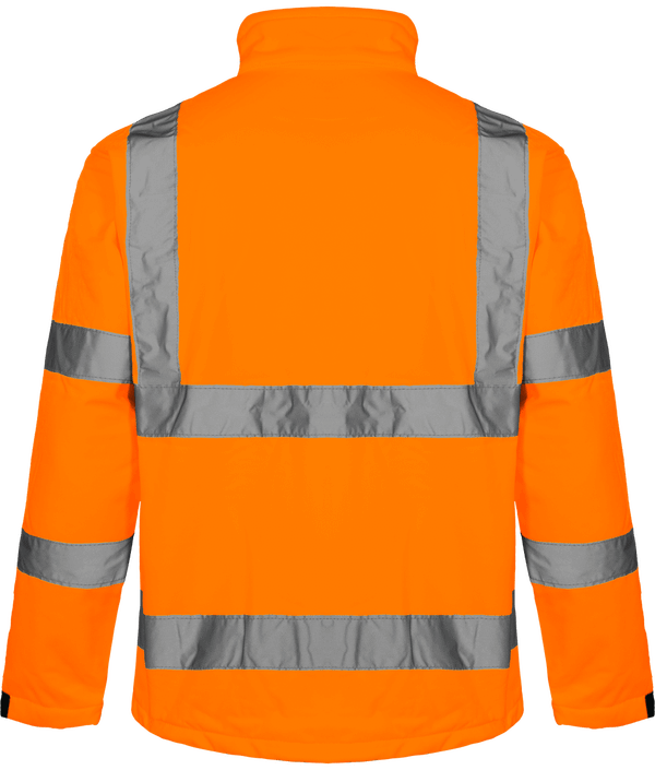 Veste softshell haute visibilite dos Hi Vis Orange