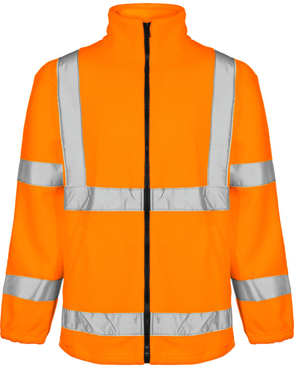 High-Vis Fleecejacke | Bestickt Und Bedruckt Hi Vis Orange