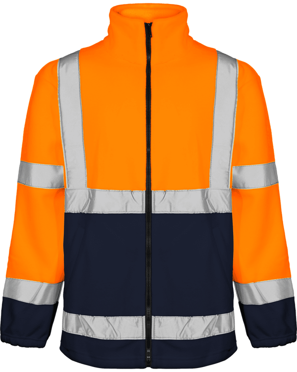 High-Vis Fleecejacke | Bestickt Und Bedruckt Hi Vis Orange / Navy