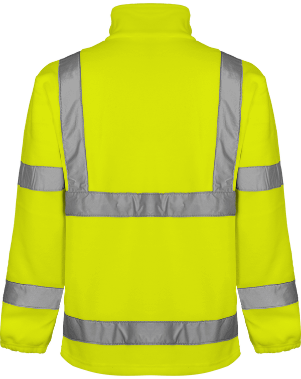 Veste polaire haute visibilite dos Hi Vis Yellow