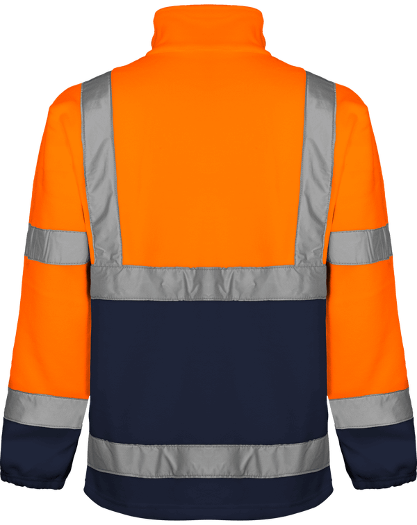 Veste polaire haute visibilite dos Hi Vis Orange / Navy