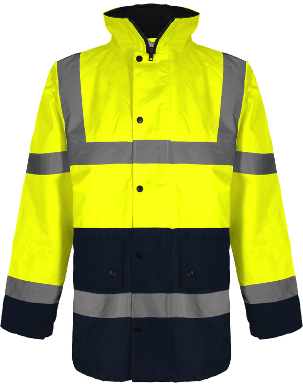 Veste de securite bicolore haute visibilite face Hi Vis Yellow / Navy