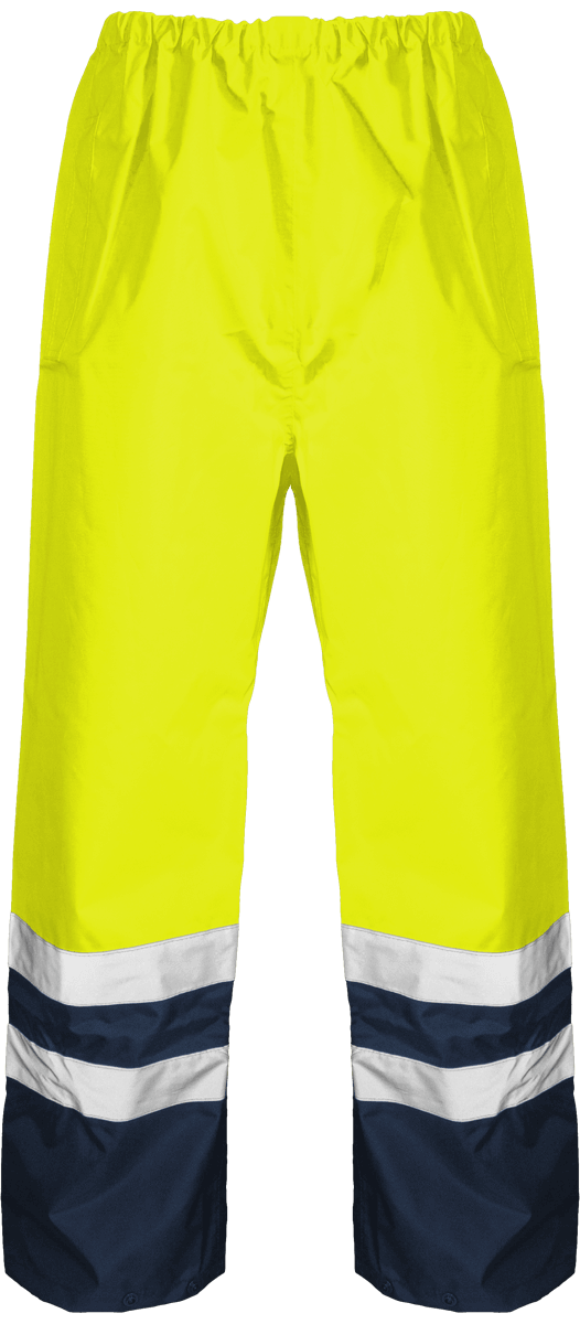 Surpantalon Imperméable Haute Visibilité | Broderie Et Impression   Hi Vis Yellow / Navy