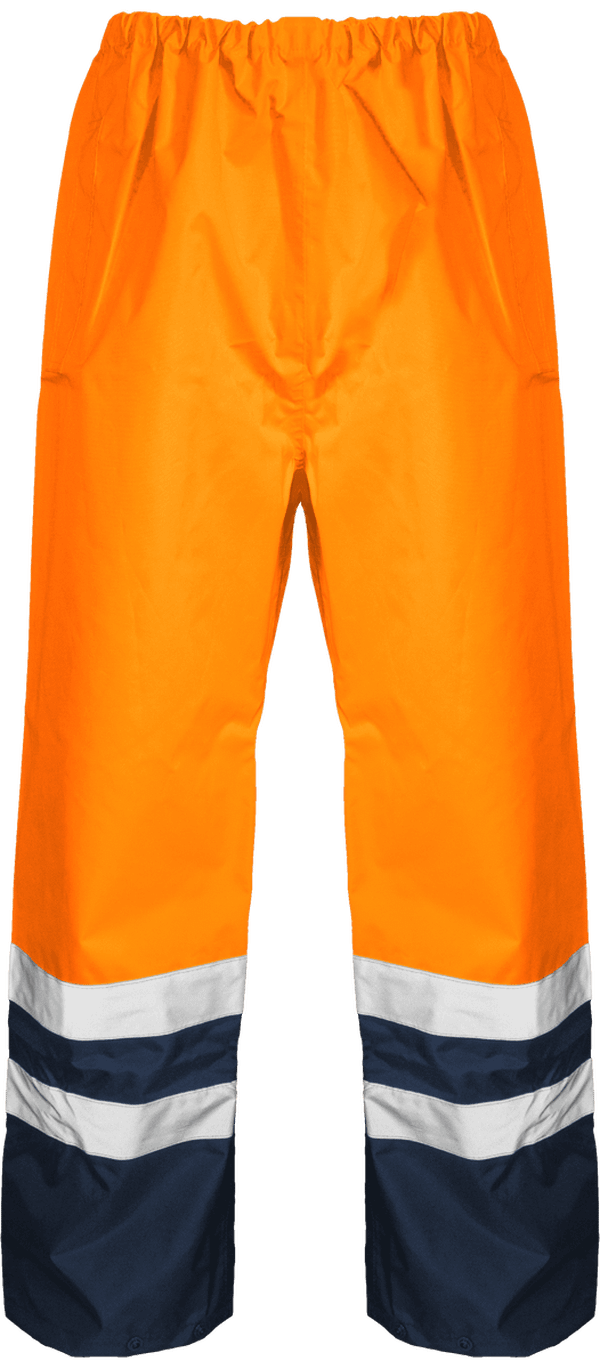 Surpantalon Imperméable Haute Visibilité | Broderie Et Impression   Hi Vis Orange / Navy