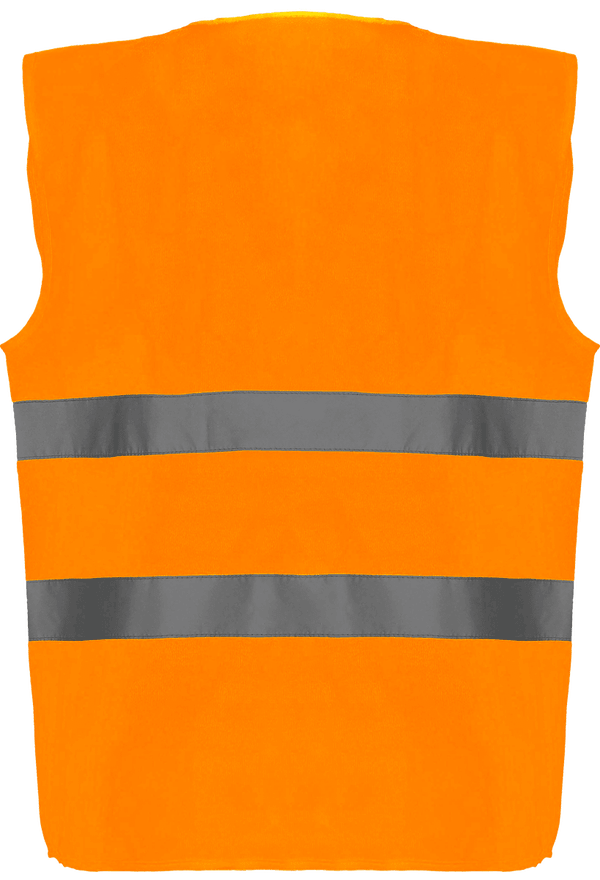 Gilet de securite 2 bandes dos Hi Vis Orange