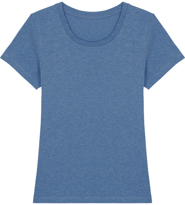 Tee shirt ajuste femme stella expresser face Mid Heather Blue