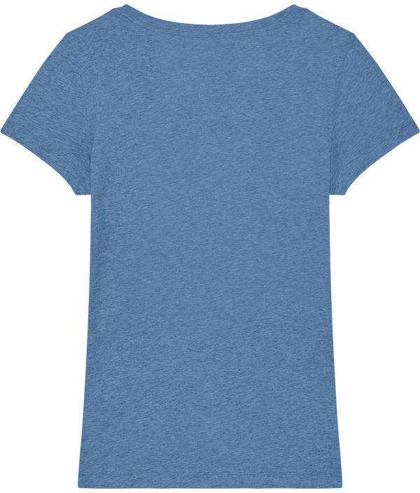 Tee shirt ajuste femme stella expresser dos Mid Heather Blue