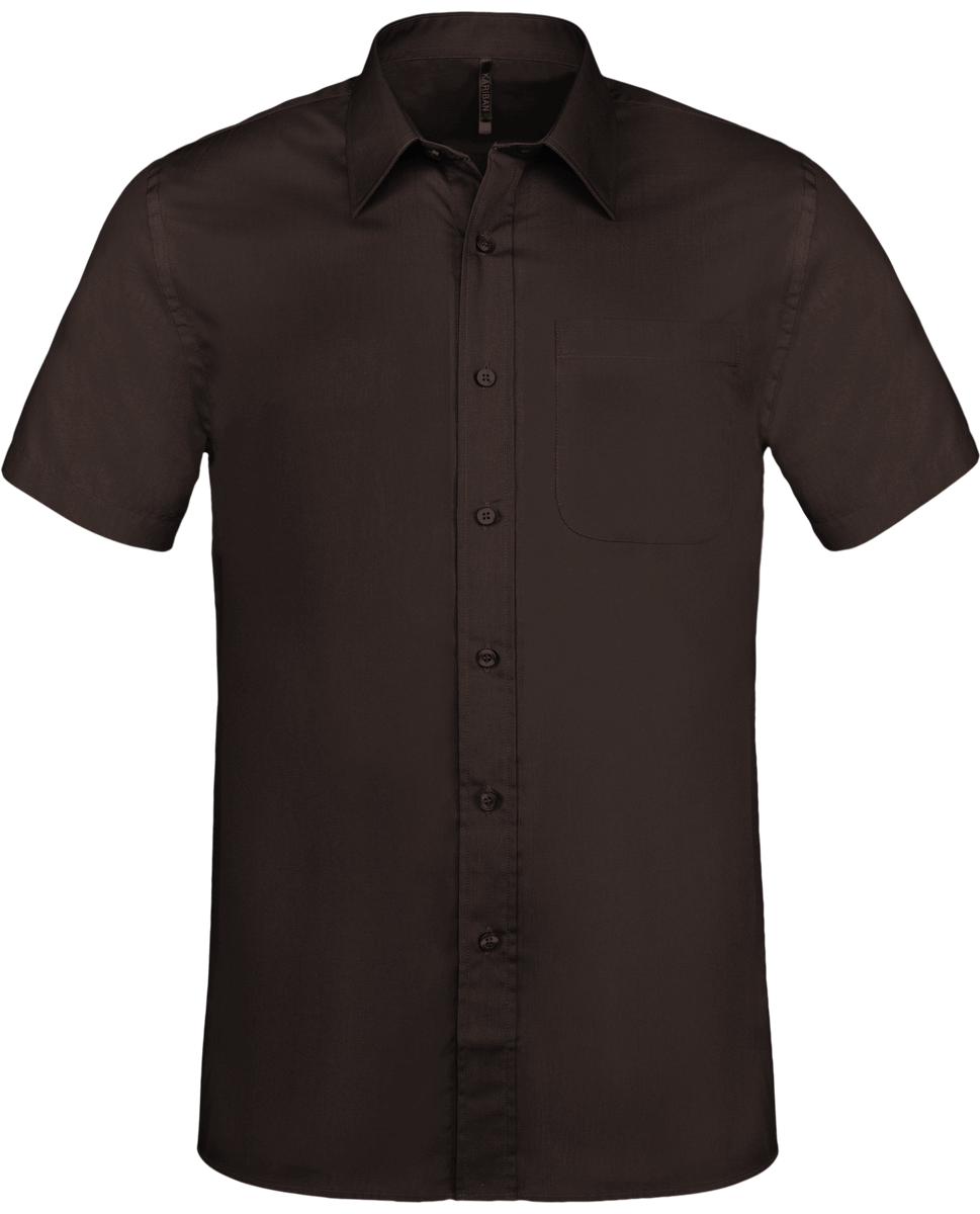Short Sleeve Shirt Men Brown