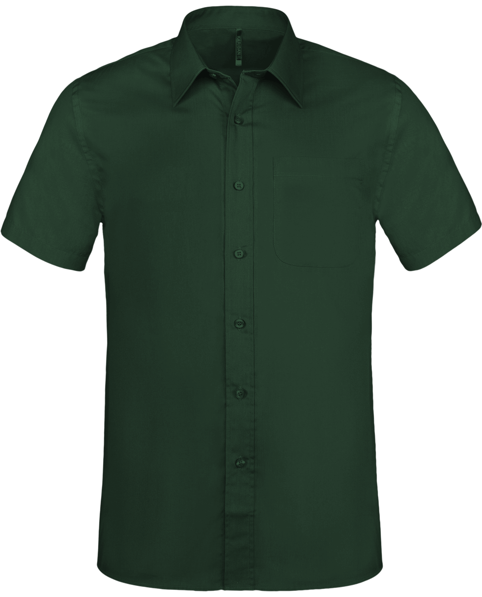 Short Sleeve Shirt Men Forest Green