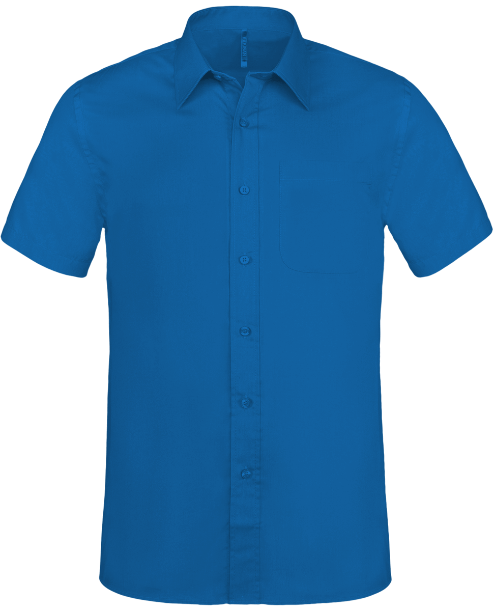 Short Sleeve Shirt Men | Tunetoo Light Royal Blue