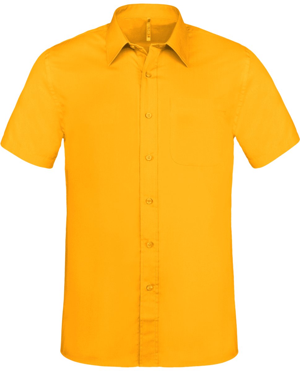 Herren Kurzarmhemd Yellow