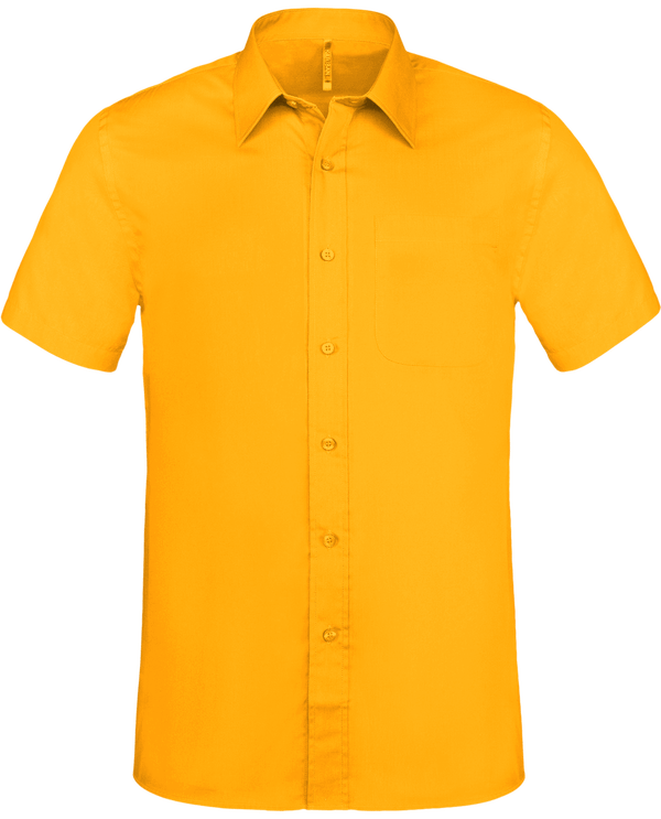 Short Sleeve Shirt Men Yellow