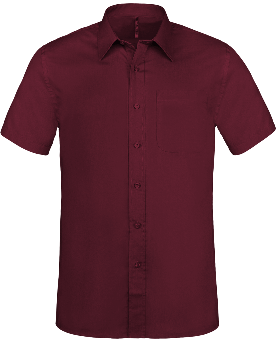 Short Sleeve Shirt Men Wine