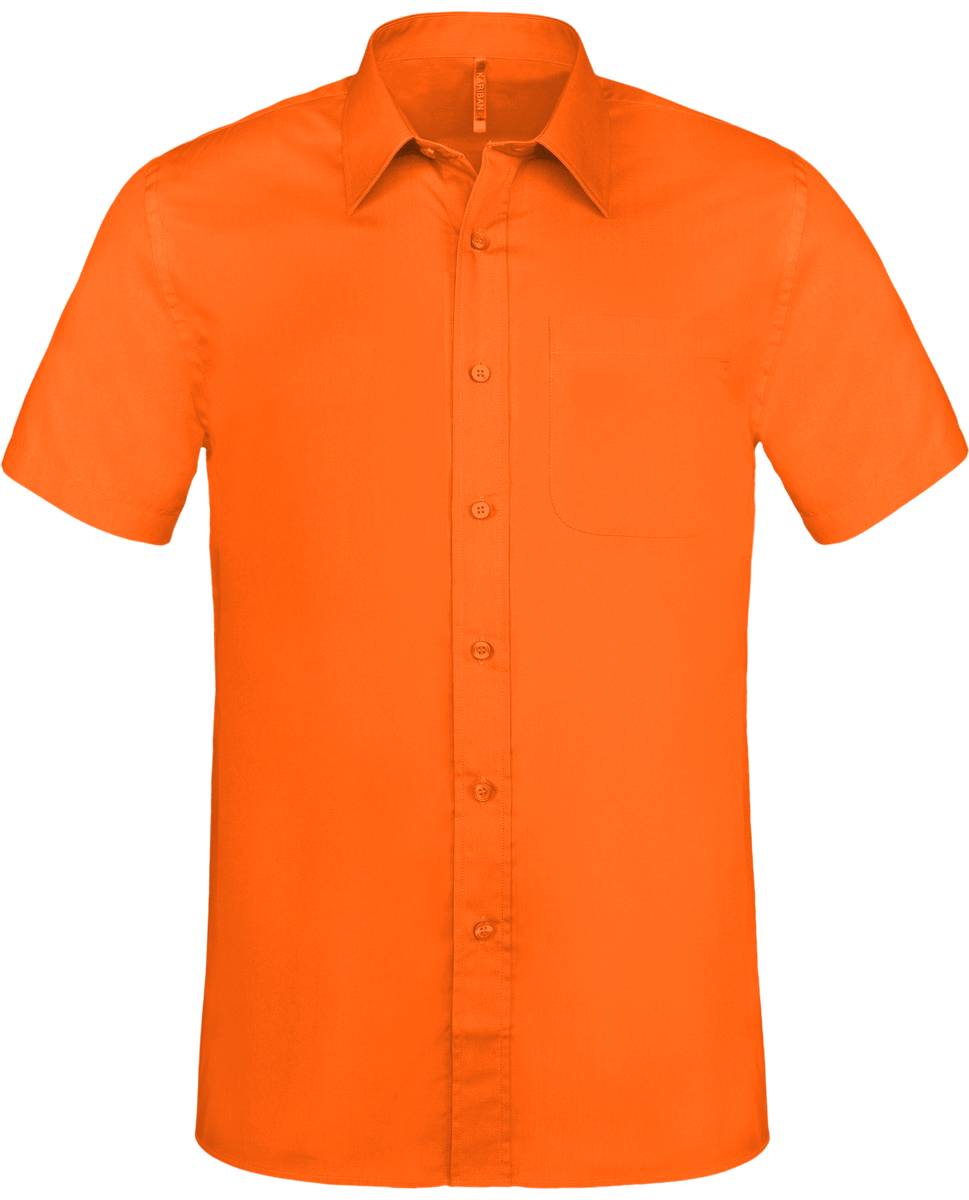 Chemise Manches Courtes Homme Orange