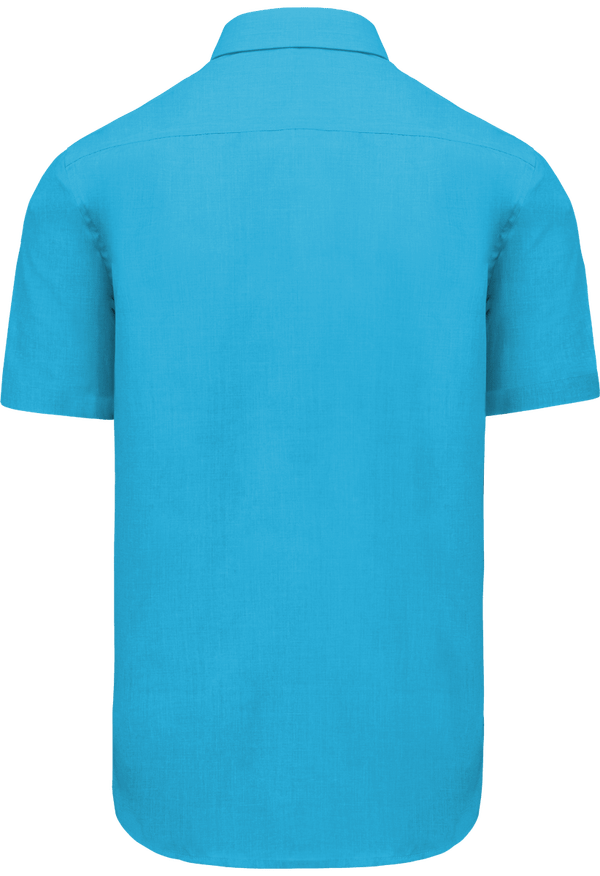 Chemise manches courtes homme dos Bright Turquoise