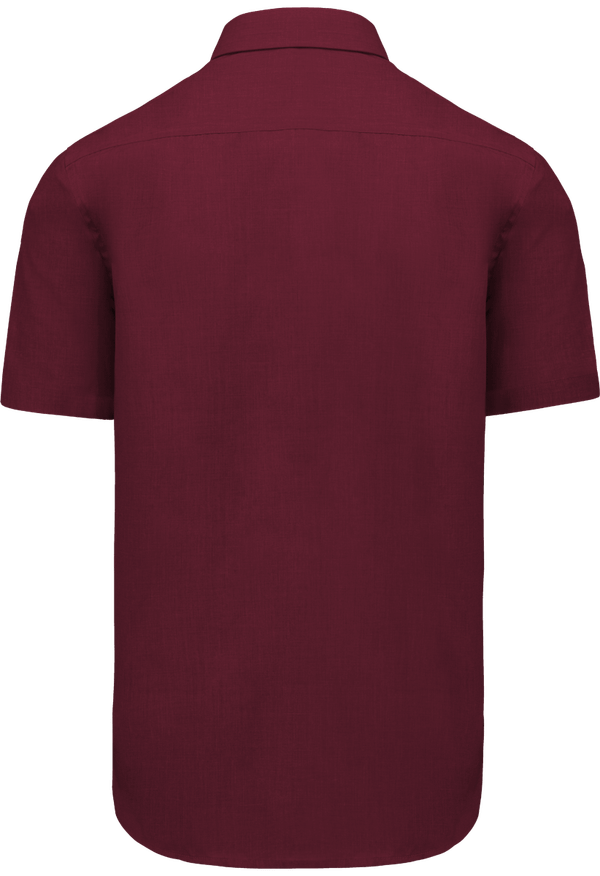 Chemise manches courtes homme dos Wine