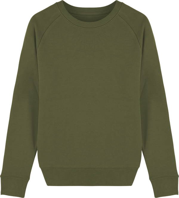 Women crew neck sweatshirt 350g m stella tripster face Khaki
